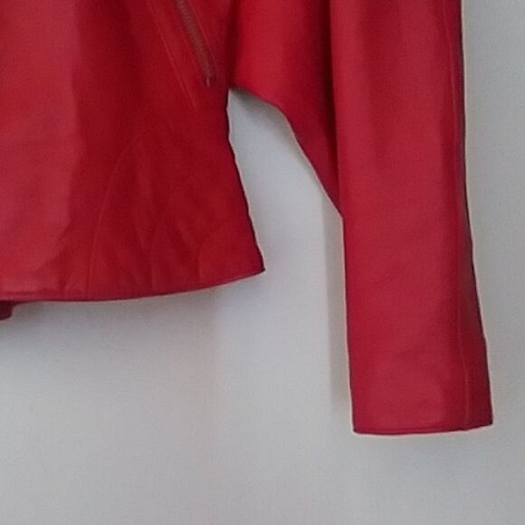 Michael Hoban North Beach Leather Red Motorcycle Jacket Vintage 80s 90s - Picture 13 of 16